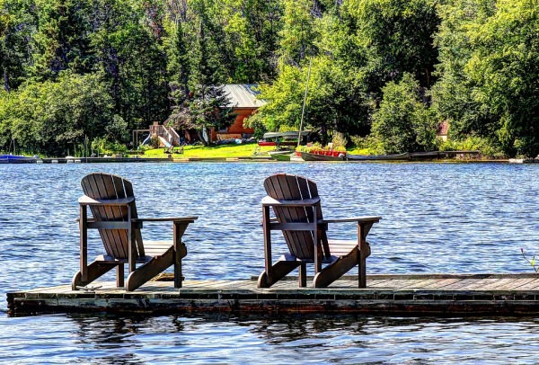 Chairs Cabin Water Vacation Nature Cottage Lake